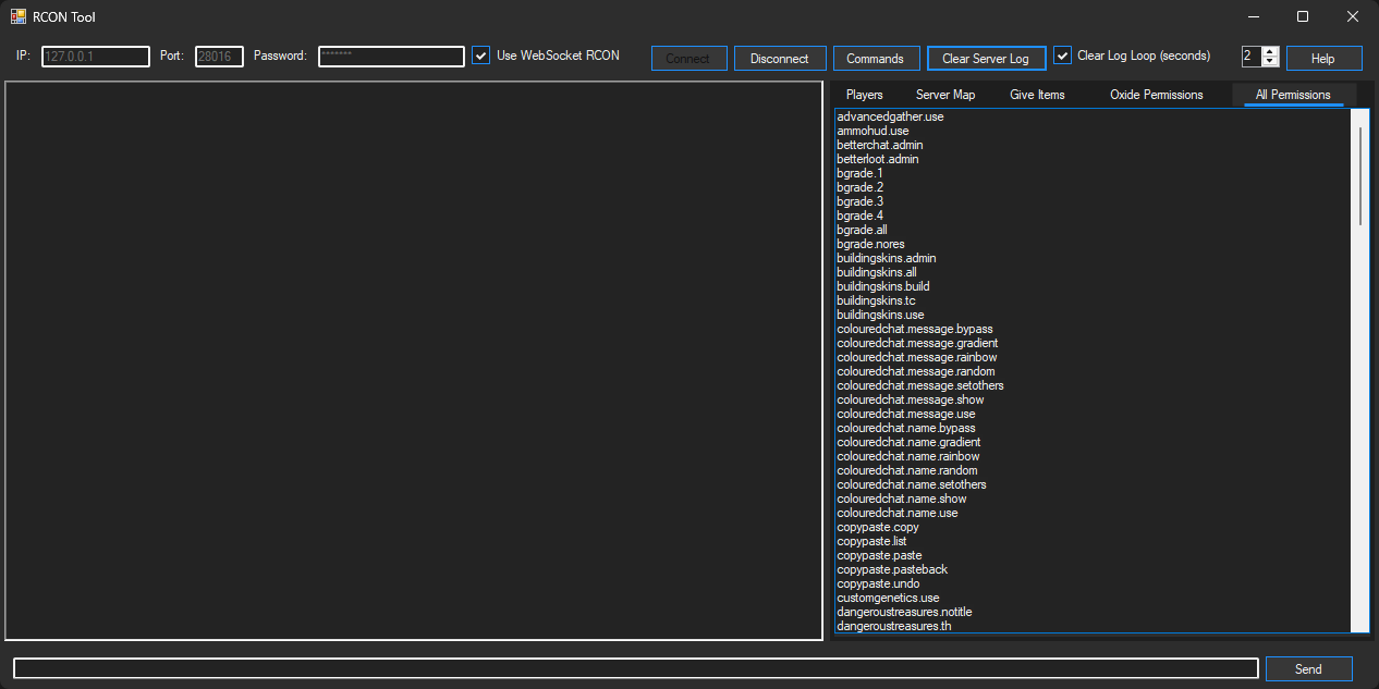 RCON Tool All Permissions View